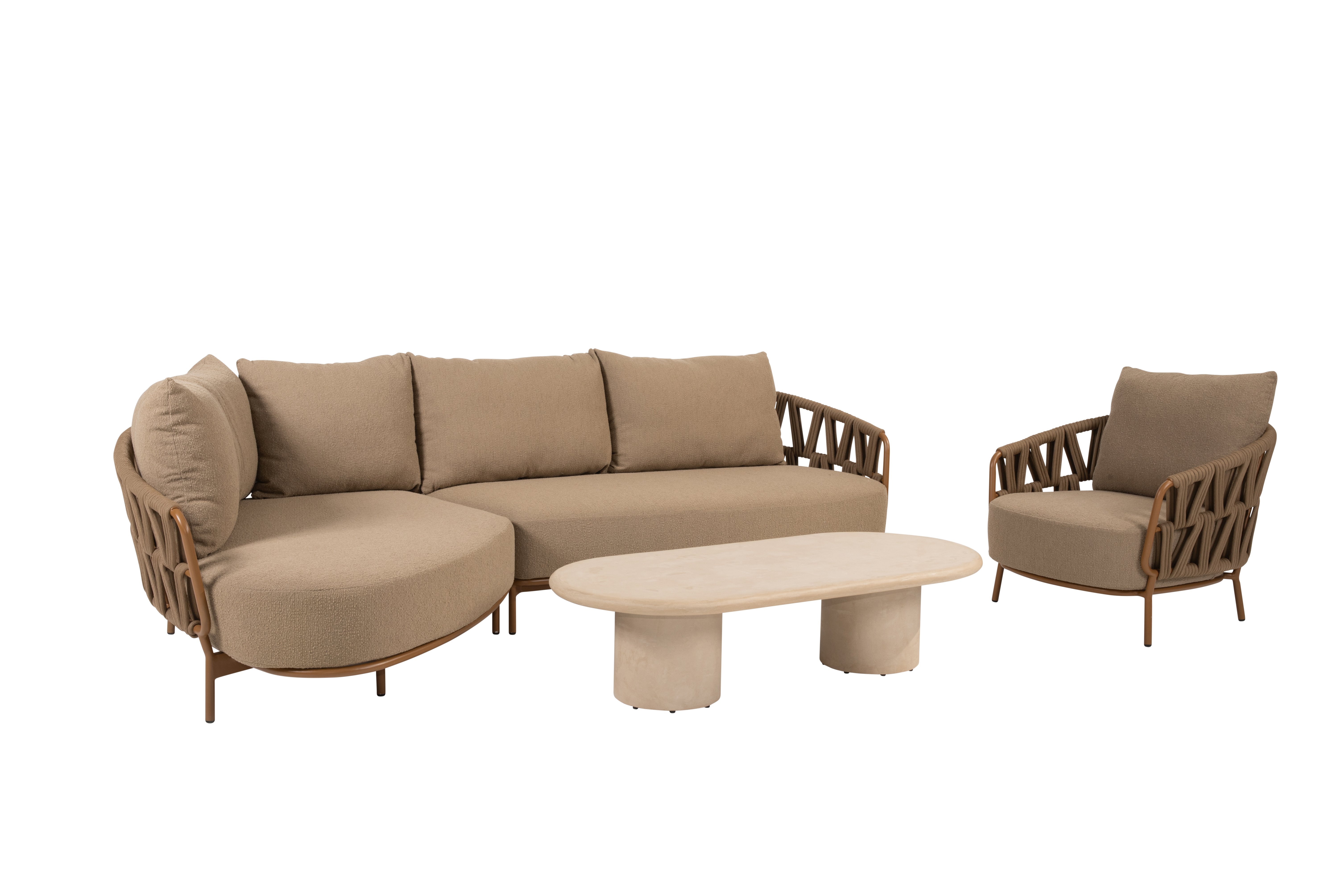 4 Seasons Biarritz Chaise Lounge + Living Chair - Amber